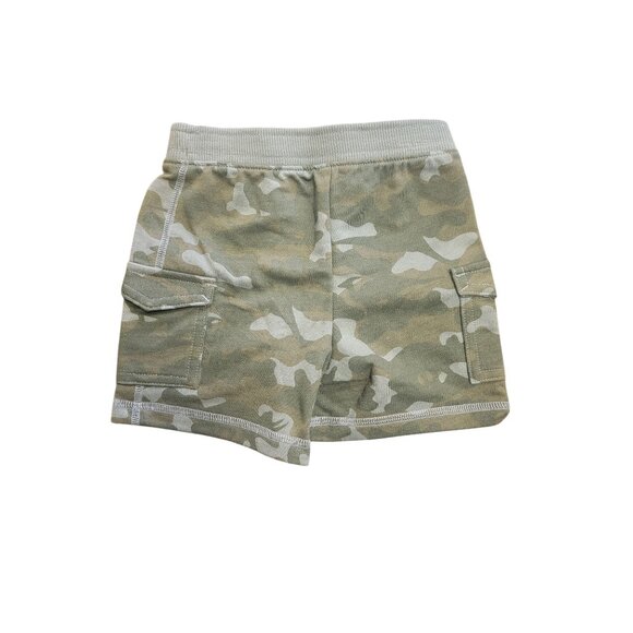 Toddler Boys Green Camo Cargo Shorts With Adjustable Drawstring - Picture 3 of 4